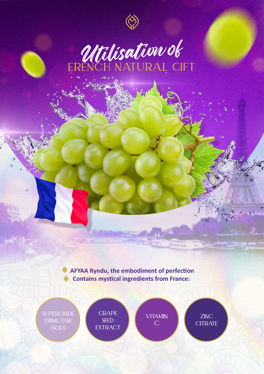 RYNDU- utilisation french natural gift - grape seed extract 